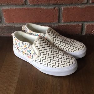 Kids chevron and flower Vans